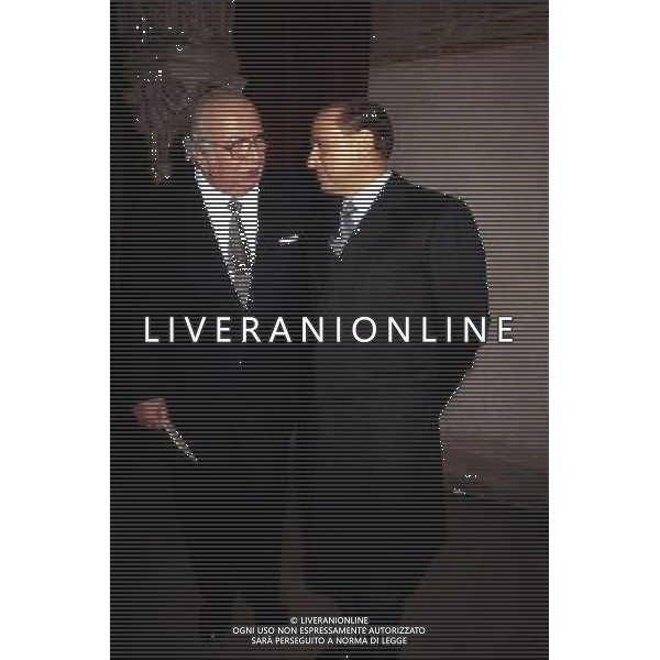 RETROSPETTIVA GIOVANNI SPADOLINI POLITICO NELLA FOTO GIOVANNI SPADOLINI CON SILVIO BERLUSCONI AG ALDO LIVERANI SAS