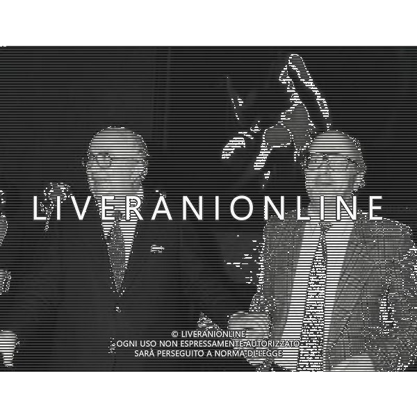 RETROSPETTIVA GIOVANNI SPADOLINI POLITICO NELLA FOTO GIOVANNI SPADOLINI CON IL MINISTRO DI GIESI MICHELE AG ALDO LIVERANI SAS