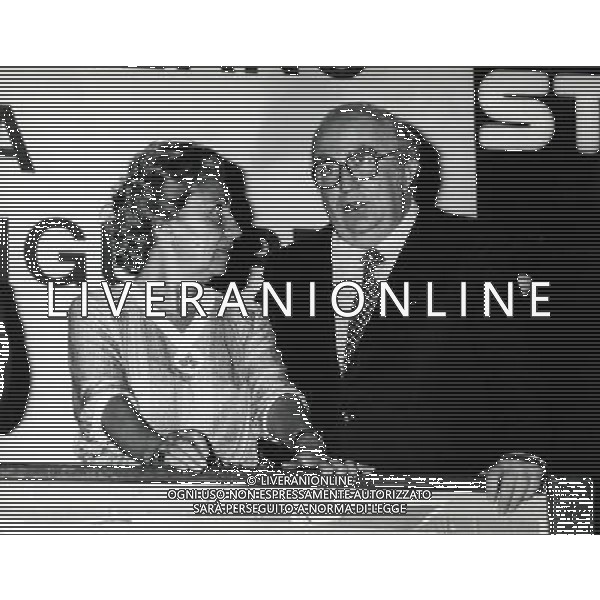 RETROSPETTIVA GIOVANNI SPADOLINI POLITICO NELLA FOTO GIOVANNI SPADOLINI CON MURSIA AG ALDO LIVERANI SAS