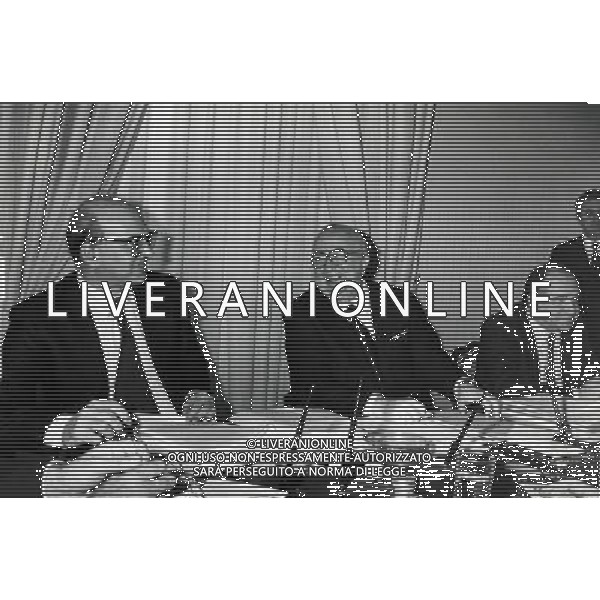RETROSPETTIVA GIOVANNI SPADOLINI POLITICO NELLA FOTO GIOVANNI SPADOLINI CON BETTINO CRAXI E VALERIO ZANONE AG ALDO LIVERANI SAS