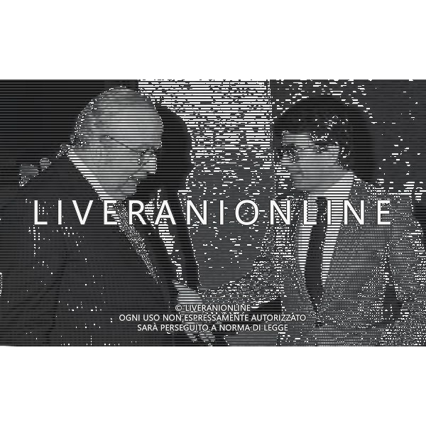 RETROSPETTIVA GIOVANNI SPADOLINI POLITICO NELLA FOTO GIOVANNI SPADOLINI CON VITTORIO MERLONI AG ALDO LIVERANI SAS