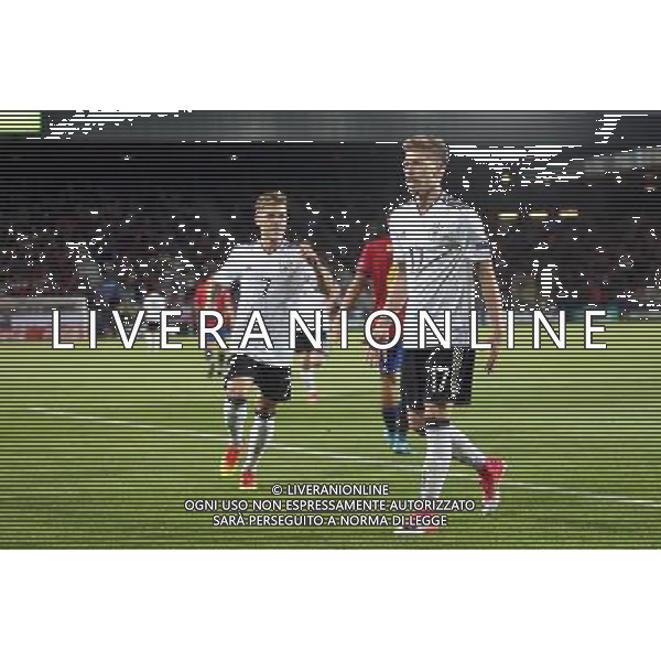 Krakow , Stadion im Jozefa Pilsudskiego 30.06.2017 Sport , Pilka nozna Reprezentacja , Kadra , U-21, Mistrzostwa Europy U21 2017 Final Niemcy U21 - Hiszpania U21 NZ Mitchell Weiser ( GER ) radosc , celebration , Niemcy , Germany bramka gol 1-0 - esultanza dopo il gol FOT Michal Nowak / Newspix.pl Krakow , Jozef Pilsudski\'s Stadium 30.06.2017 Sport , Football National Teams , UEFA Under-21 European Championship Poland 2017 , Final Game Germany U-21 - Spain U-21 photo by Michal Nowak / Newspix.pl --- Newspix.pl / AGENZIA ALDO LIVERANI SAS - ITALY ONLY EDITORIAL USE ONLY - Germania - Spagna Finale UEFA Campionato Europeo Under 21 Polonia 2017 Krakow (Polonia) - 30.06.2017