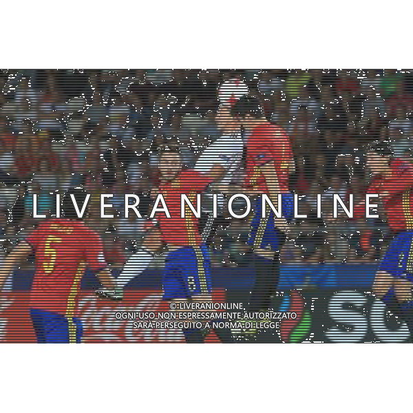 KRAKOW , 30.06.2017 EUROPEAN UNDER-21 CHAMPIONSHIP 2017 GAME FINAL GERMANY - SPAIN MISTRZOSTWA EUROPY U-21 UEFA W PILCE NOZNEJ MECZ FINAL NIEMCY - HISZPANIA N/Z. SAUL NIGUEZ (ESP),/NIKLAS STARK, JORGE MERE (ESP) FOTO: TOMASZ MARKOWSKI / NEWSPIX.PL --- Newspix.pl / AGENZIA ALDO LIVERANI SAS - ITALY ONLY EDITORIAL USE ONLY - Germania - Spagna Finale UEFA Campionato Europeo Under 21 Polonia 2017 Krakow (Polonia) - 30.06.2017