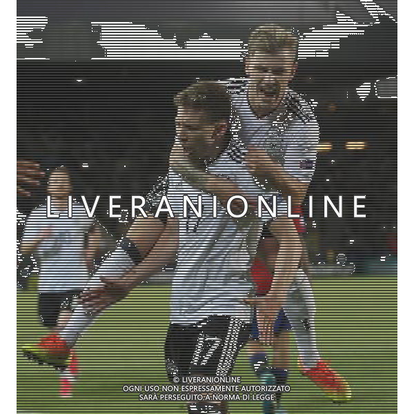 KRAKOW , 30.06.2017 EUROPEAN UNDER-21 CHAMPIONSHIP 2017 GAME FINAL GERMANY - SPAIN MISTRZOSTWA EUROPY U-21 UEFA W PILCE NOZNEJ MECZ FINAL NIEMCY - HISZPANIA - esultanza dopo il gol N/Z. MITCHELL WEISER RADOSC ZAWODNIKOW BRAMKA FOTO: TOMASZ MARKOWSKI / NEWSPIX.PL --- Newspix.pl / AGENZIA ALDO LIVERANI SAS - ITALY ONLY EDITORIAL USE ONLY - Germania - Spagna Finale UEFA Campionato Europeo Under 21 Polonia 2017 Krakow (Polonia) - 30.06.2017