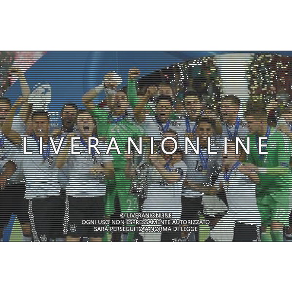 UEFA Campionato Europeo Under 21 Polonia 2017 Finale Krakow (Polonia) - 30.06.2017 Germania-Spagna Nella Foto: esultanza e festeggiamenti a fine gara dei giocatori della germania che alzano la coppa /Ph.Vitez-Ag. Aldo Liverani