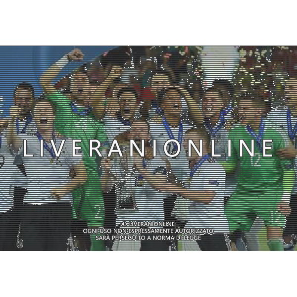 UEFA Campionato Europeo Under 21 Polonia 2017 Finale Krakow (Polonia) - 30.06.2017 Germania-Spagna Nella Foto: esultanza e festeggiamenti a fine gara dei giocatori della germania che alzano la coppa /Ph.Vitez-Ag. Aldo Liverani