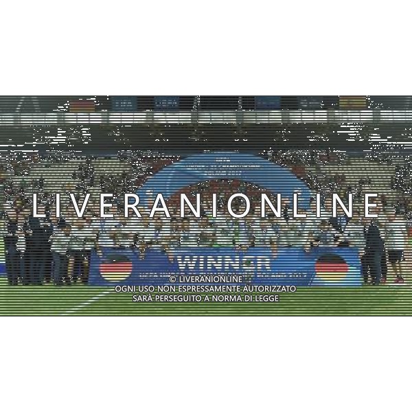UEFA Campionato Europeo Under 21 Polonia 2017 Finale Krakow (Polonia) - 30.06.2017 Germania-Spagna Nella Foto: esultanza e festeggiamenti a fine gara dei giocatori della germania che alzano la coppa /Ph.Vitez-Ag. Aldo Liverani