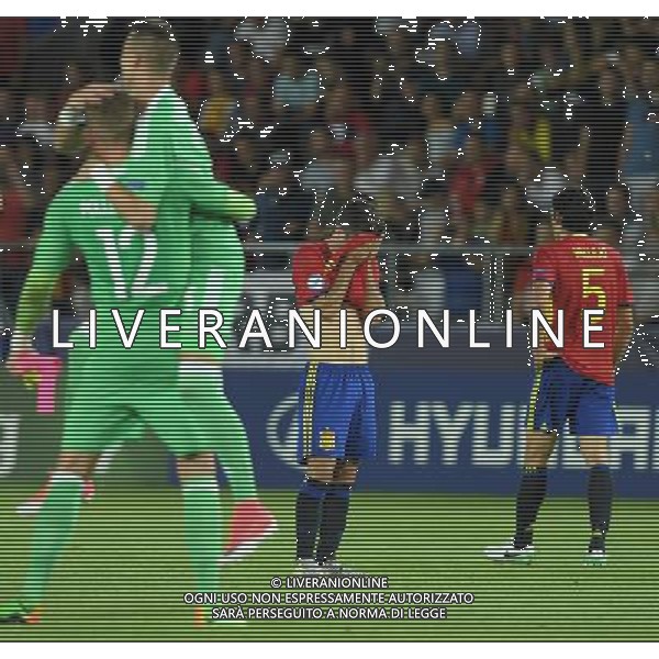 UEFA Campionato Europeo Under 21 Polonia 2017 Finale Krakow (Polonia) - 30.06.2017 Germania-Spagna Nella Foto:delusione spagna /Ph.Vitez-Ag. Aldo Liverani