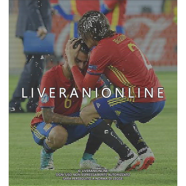 UEFA Campionato Europeo Under 21 Polonia 2017 Finale Krakow (Polonia) - 30.06.2017 Germania-Spagna Nella Foto: delusione bellerin consola ceballos /Ph.Vitez-Ag. Aldo Liverani