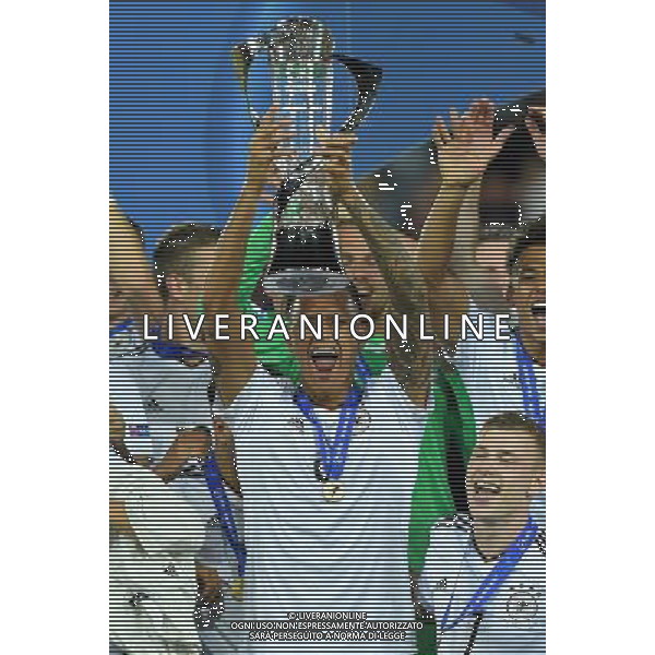 UEFA Campionato Europeo Under 21 Polonia 2017 Finale Krakow (Polonia) - 30.06.2017 Germania-Spagna Nella Foto:Davie Selke con la coppa /Ph.Vitez-Ag. Aldo Liverani