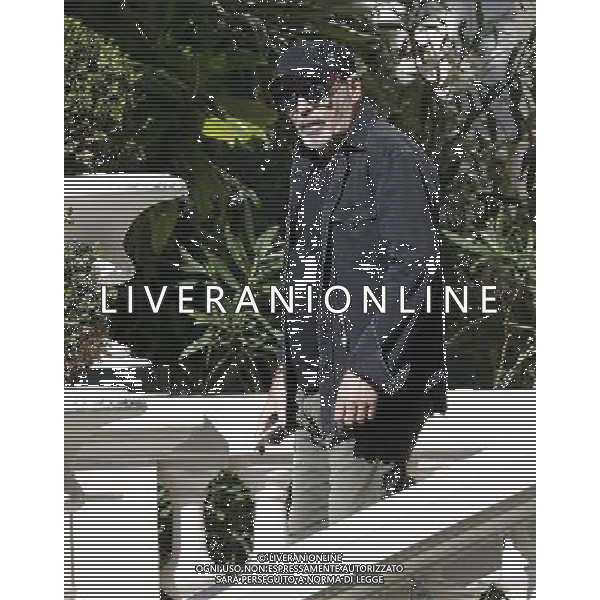 Rimini - From Modena Park to Rimini concerto di Vasco Rossi trasmesso sul maxi schermo in spiaggia 01/07/2017 nella foto:Vasco Rossi fuori dal Grand Hotel di Rimini per andare al Modena Park in elicottero ©Claudio Zamagni/Agenzia Aldo Liverani s.a.s. 