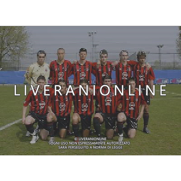 SETTIMO MILANESE 06/04/2005 FINALE DI RITORNO TROFEO TIM PRIMAVERA MILAN-LECCE NELLA FOTO: FORMAZIONE MILAN FOTO BARATTINI ALEXANDRO/AG. ALDO LIVERANI