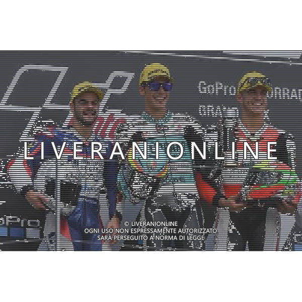 02/07/2017 Sachsenring, Oberlungwitz, Germania; Romano Fenati, Joan Mir e Marcos Ramirez Â©PIAZZOLA / AGENZIA ALDO LIVERANI SAS - Motomondiale Gara Moto3 Sachsenring, Oberlungwitz, Germania 02/07/2017