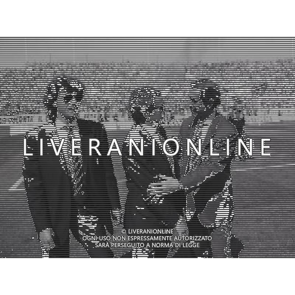 RETROSPETTIVA LUCIANO CHIARUGI ALLENATORE E CALCIATORE NELLA FOTO LUCIANO CHIARUGI ALLENATORE FIORENTINA CON GIANCARLO ANTOGNONI E ALBERTO BIGON AG ALDO LIVERANI SAS
