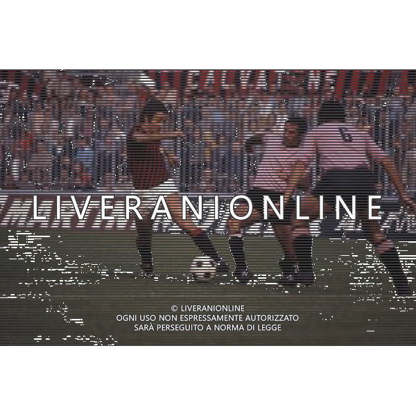 RETROSPETTIVA LUCIANO CHIARUGI ALLENATORE E CALCIATORE NELLA FOTO LUCIANO CHIARUGI CON LA MAGLIA DEL MILAN AG ALDO LIVERANI SAS