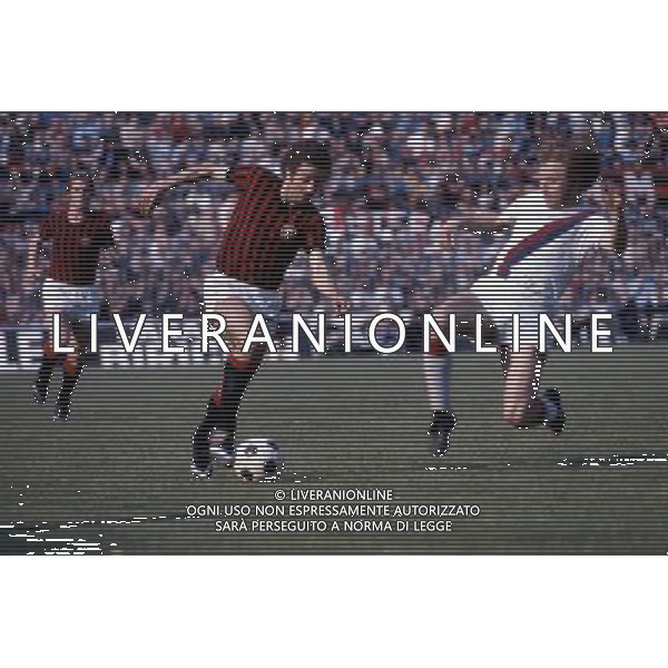RETROSPETTIVA LUCIANO CHIARUGI ALLENATORE E CALCIATORE NELLA FOTO LUCIANO CHIARUGI CON LA MAGLIA DEL MILAN AG ALDO LIVERANI SAS