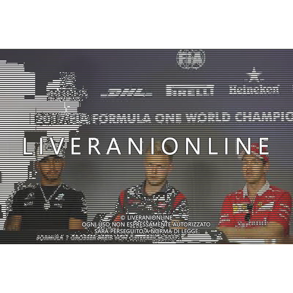 Lewis Hamilton (GBR) Mercedes AMG F1 , Kevin Magnussen (DEN) Haas F1 Team and Sebastian Vettel (GER) Scuderia Ferrari 06.07.2017. Formula 1 World Championship, Rd 9, Austrian Grand Prix, Spielberg, Austria, Preparation Day. - www.xpbimages.com, EMail: requests@xpbimages.com - copy of publication required for printed pictures. Every used picture is fee-liable. Â© Copyright: Charniaux / XPB Images/Ag. Aldo Liverani s.a.s.