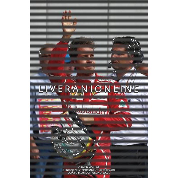 Sebastian Vettel (GER) Ferrari celebrates his second position in qualifying parc ferme. 08.07.2017. Formula 1 World Championship, Rd 9, Austrian Grand Prix, Spielberg, Austria, Qualifying Day. / AGENZIA ALDO LIVERANI SAS - ITALY ONLY EDITORIAL USE ONLY