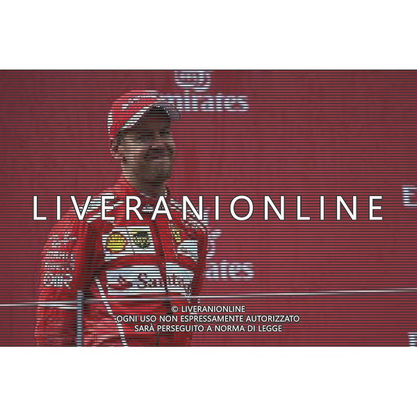 Sebastian Vettel (GER) Ferrari on the podium. 09.07.2017. Formula 1 World Championship, Rd 9, Austrian Grand Prix, Spielberg, Austria, Race Day. AG ALDO LIVERANI SAS ONLY ITALY