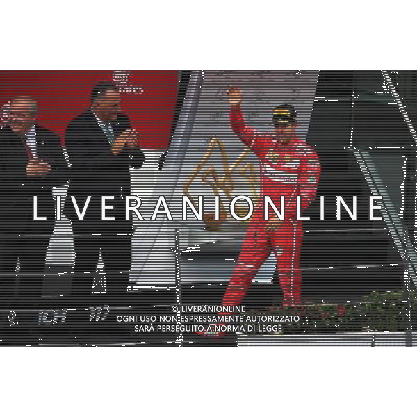 Sebastian Vettel (GER) Ferrari celebrates his second position on the podium. 09.07.2017. Formula 1 World Championship, Rd 9, Austrian Grand Prix, Spielberg, Austria, Race Day. AG ALDO LIVERANI SAS ONLY ITALY