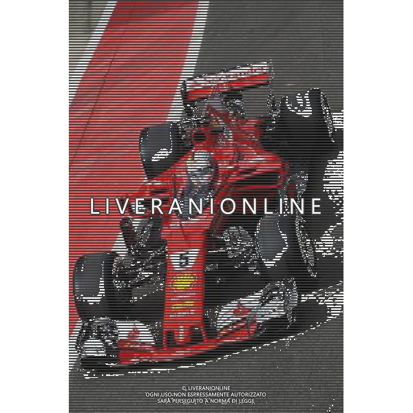 Sebastian Vettel (GER) Ferrari SF70H with the shield cockpit cover. 14.07.2017. Formula 1 World Championship, Rd 10, British Grand Prix, Silverstone, England, Practice Day. AG ALDO LIVERANI SAS ONLY ITALY