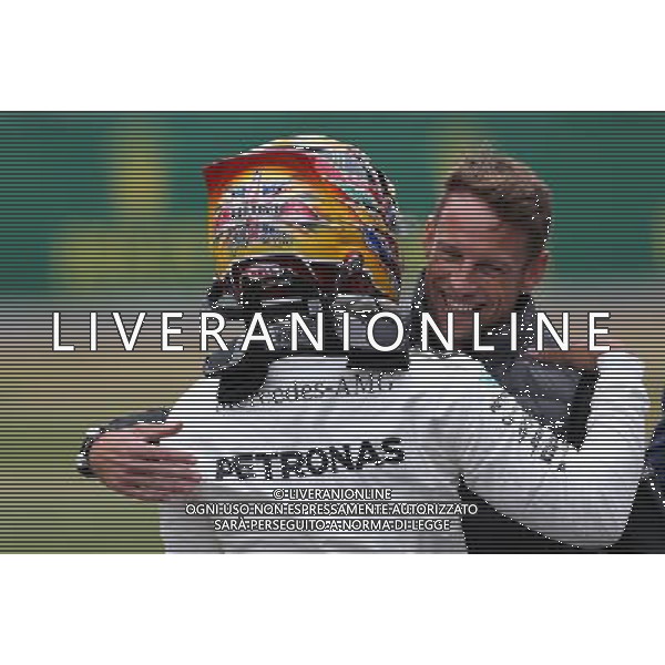 Lewis Hamilton (GBR) Mercedes AMG F1 and Jenson Button (GBR) McLaren F1 15.07.2017. Formula 1 World Championship, Rd 10, British Grand Prix, Silverstone, England, Qualifying Day. AG ALDO LIVERANI SAS ONLY ITALY