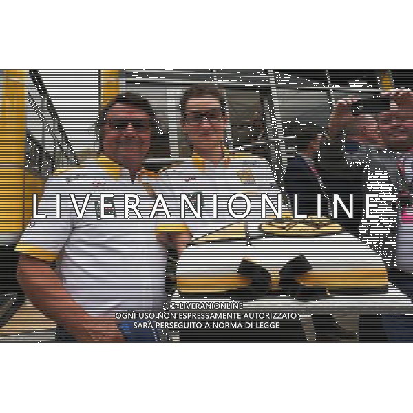 Rene Arnoux (FRA) celebrates 40 years of Renault Sport in F1 with the team. 16.07.2017. Formula 1 World Championship, Rd 10, British Grand Prix, Silverstone, England, Race Day. / AGENZIA ALDO LIVERANI SAS - ITALY ONLY EDITORIAL USE ONLY - Gp F1 Inghilterra Gara 16.07.2017