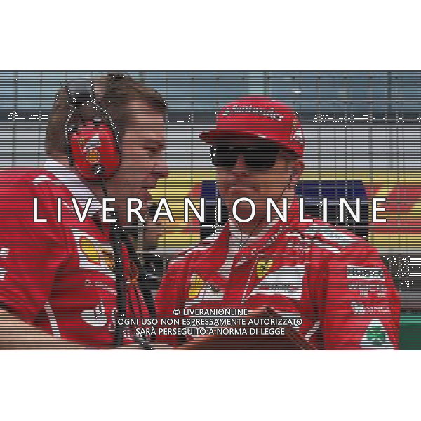 Kimi Raikkonen (FIN) Ferrari with Dave Greenwood (GBR) Ferrari Race Engineer on the grid. 16.07.2017. Formula 1 World Championship, Rd 10, British Grand Prix, Silverstone, England, Race Day. AG ALDO LIVERAI SAS ONLY ITALY