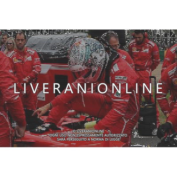 Sebastian Vettel (GER) Ferrari SF70H on the grid. 16.07.2017. Formula 1 World Championship, Rd 10, British Grand Prix, Silverstone, England, Race Day. AG ALDO LIVERAI SAS ONLY ITALY