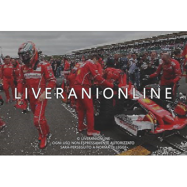 Kimi Raikkonen (FIN) Ferrari SF70H on the grid. 16.07.2017. Formula 1 World Championship, Rd 10, British Grand Prix, Silverstone, England, Race Day. AG ALDO LIVERAI SAS ONLY ITALY