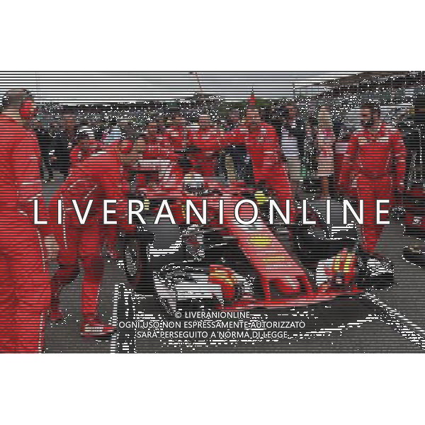 Sebastian Vettel (GER) Ferrari SF70H on the grid. 16.07.2017. Formula 1 World Championship, Rd 10, British Grand Prix, Silverstone, England, Race Day. AG ALDO LIVERAI SAS ONLY ITALY