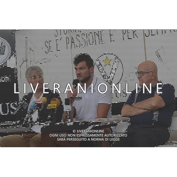 La presentazione di Alessandro Gentile alla Virtus Basket Bologna 20 luglio 2017 nella foto con IL PRESIDENTE ALBERTO BUCCI E JULIO TROVATO © OPTIMA / AGENZIA ALDO LIVERANI SAS