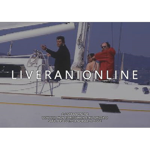 Leonardo Enrico Forneron Mondadori editore italiano - RETROSPETTIVA nella foto sullo yacht swannanoa © ARCHIVIO / AGENZIA ALDO LIVERANI SAS