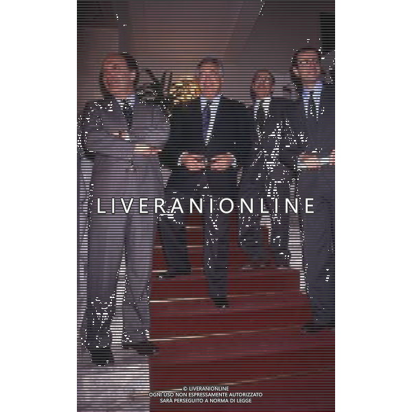 Leonardo Enrico Forneron Mondadori editore italiano - RETROSPETTIVA nella foto con Fedele Gonfalonier, Giuseppe Ciarrapico e Corrado Passera © ARCHIVIO / AGENZIA ALDO LIVERANI SAS