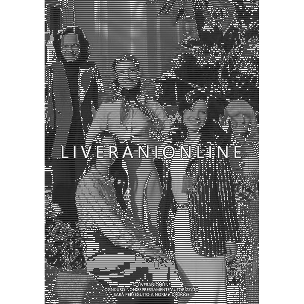 Il 25mo Festival della canzone italiana di Sanremo dal 27 febbraio al 1 marzo 1975 - RETROSPETTIVA nella foto Jean-Francois Michael, Laura, Nannarella, Rosanna Fratello e Paola Folzini © ARCHIVIO / AGENZIA ALDO LIVERANI SAS