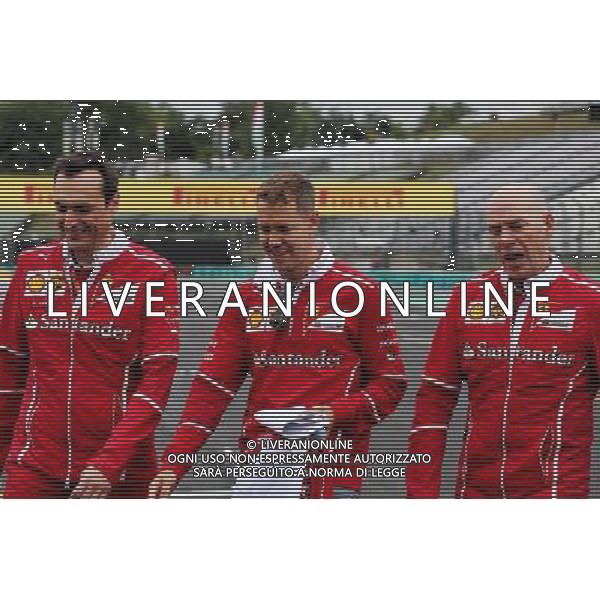 Sebastian Vettel (GER) Ferrari walks the circuit with the team. 27.07.2017. Formula 1 World Championship, Rd 11, Hungarian Grand Prix, Budapest, Hungary, Preparation Day. / AGENZIA ALDO LIVERANI SAS - ITALY ONLY EDITORIAL USE ONLY