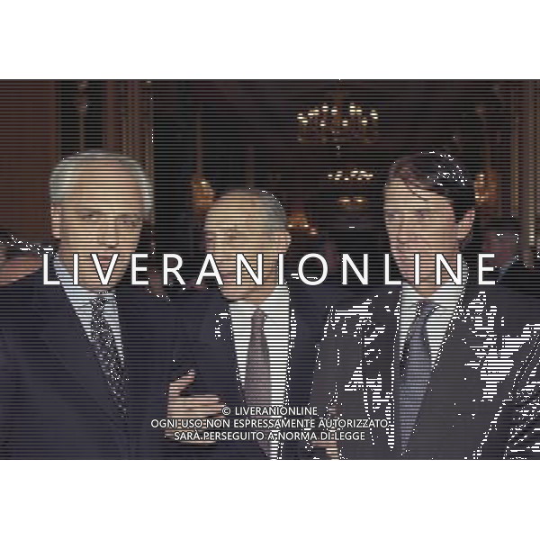 16-12-1997 MILANO HOTEL PRINCIPE E SAVOIA FESTA DI NATALE DELLA LEGA CALCIO NELLA FOTO ROBERTO BETTEGA CON ENZO BEARZOT E CESARE MALDINI AG ALDO LIVERANI SAS