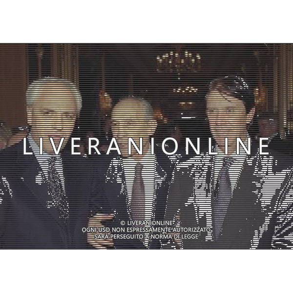 16-12-1997 MILANO HOTEL PRINCIPE E SAVOIA FESTA DI NATALE DELLA LEGA CALCIO NELLA FOTO ROBERTO BETTEGA CON ENZO BEARZOT E CESARE MALDINI AG ALDO LIVERANI SAS