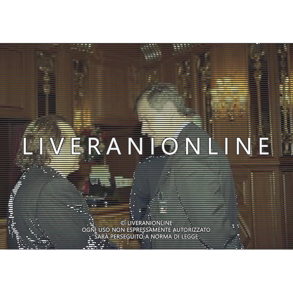 16-12-1997 MILANO HOTEL PRINCIPE E SAVOIA FESTA DI NATALE DELLA LEGA CALCIO NELLA FOTO GINO CORIONI PRESIDENTE BRESCIA CON PIERLUIGI PAIRETTO AG ALDO LIVERANI SAS