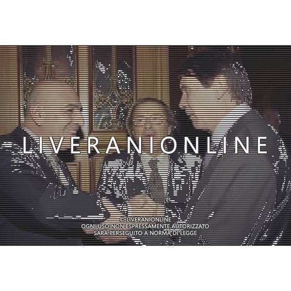 16-12-1997 MILANO HOTEL PRINCIPE E SAVOIA FESTA DI NATALE DELLA LEGA CALCIO NELLA FOTO ADRIANO GALLIANI-GINO CORIONI E CESARE MALDINI AG ALDO LIVERANI SAS