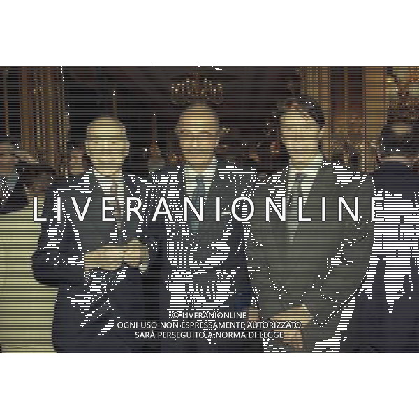 16-12-1997 MILANO HOTEL PRINCIPE E SAVOIA FESTA DI NATALE DELLA LEGA CALCIO NELLA FOTO ENZO BEARZOT MARIO PESCANTE E CESARE MALDINI AG ALDO LIVERANI SAS