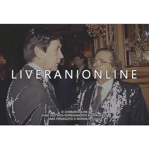 16-12-1997 MILANO HOTEL PRINCIPE E SAVOIA FESTA DI NATALE DELLA LEGA CALCIO NELLA FOTO CESARE MALDINI E GINO CORIONI AG ALDO LIVERANI SAS
