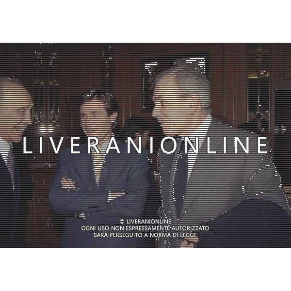 16-12-1997 MILANO HOTEL PRINCIPE E SAVOIA FESTA DI NATALE DELLA LEGA CALCIO NELLA FOTO ENZO BEARZOT CON GABRIELE ORIALI E GIUSEPPE GAZZONI FRASCARA PRESIDENTE BOLOGNA AG ALDO LIVERANI SAS