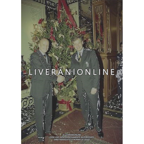 16-12-1997 MILANO HOTEL PRINCIPE E SAVOIA FESTA DI NATALE DELLA LEGA CALCIO NELLA FOTO PIELUIGI COLLINA E PIERLUIGI PAIRETTO AG ALDO LIVERANI SAS