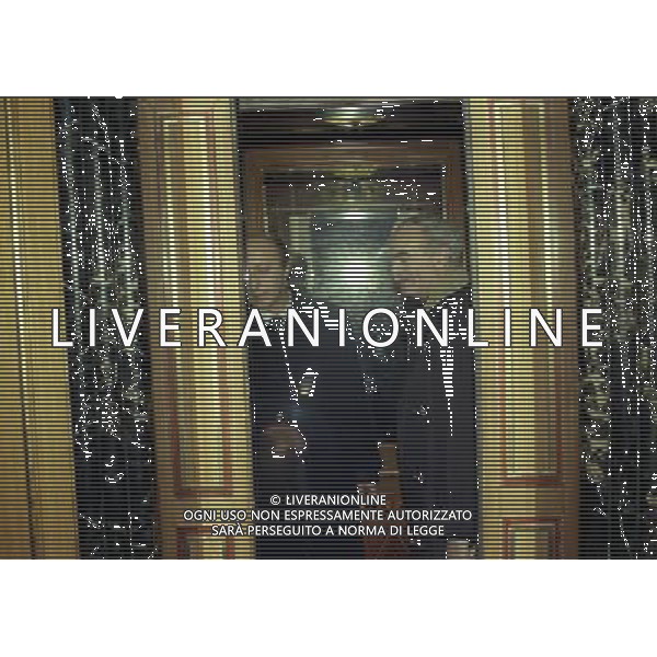 16-12-1997 MILANO HOTEL PRINCIPE E SAVOIA FESTA DI NATALE DELLA LEGA CALCIO NELLA FOTO LUCIANO MOGGI E SANDRO MAZZOLA AG ALDO LIVERANI SAS