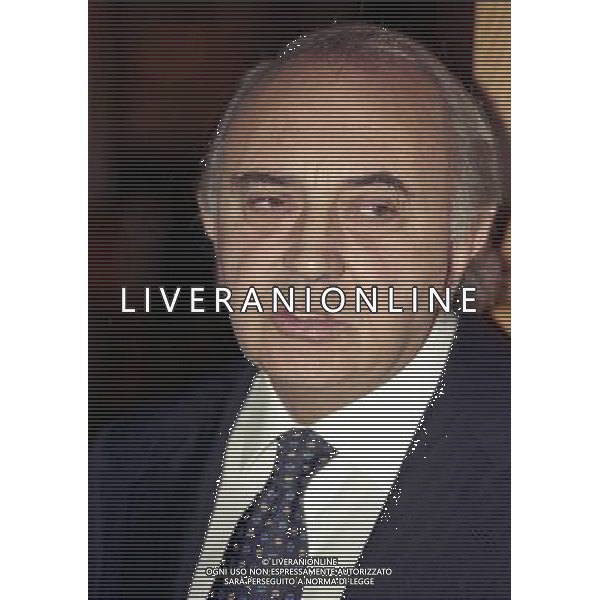 16-12-1997 MILANO HOTEL PRINCIPE E SAVOIA FESTA DI NATALE DELLA LEGA CALCIO NELLA FOTO CORRADO FERLAINO PRESIDENTE NAPOLI CALCIO AG ALDO LIVERANI SAS