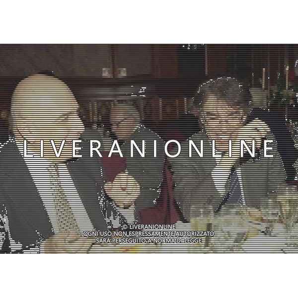 16-12-1997 MILANO HOTEL PRINCIPE E SAVOIA FESTA DI NATALE DELLA LEGA CALCIO NELLA FOTO ADRIANO GALLIANI E MASSIMO MORATTI AG ALDO LIVERANI SAS