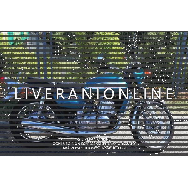Suzuki motorbike ridden by Sebastian Vettel (GER) Ferrari. 29.07.2017. Formula 1 World Championship, Rd 11, Hungarian Grand Prix, Budapest, Hungary, Qualifying Day. /AGENZIA ALDO LIVERANI SAS - ITALY ONLY - EDITORIAL USE ONLY - GP F1 UNGHERIA PROVE UFFICIALI QUALIFICHE 29/07/2017