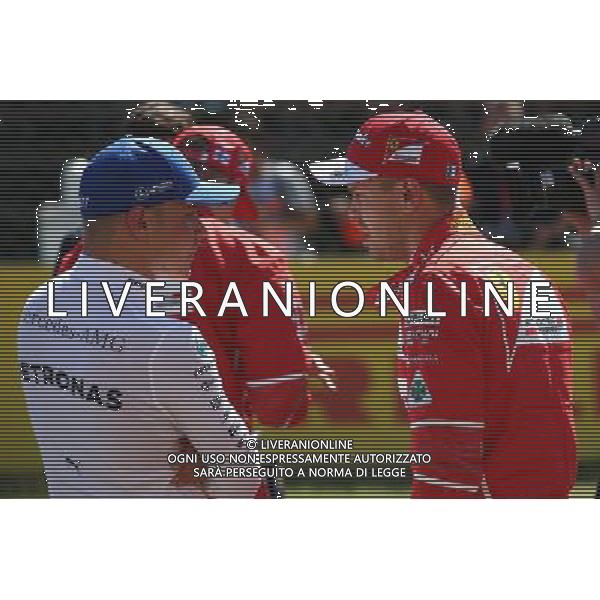 Valtteri Bottas (FIN) Mercedes AMG F1 W08 and Sebastian Vettel (GER) Ferrari SF70H. 29.07.2017. Formula 1 World Championship, Rd 11, Hungarian Grand Prix, Budapest, Hungary, Qualifying Day. /AGENZIA ALDO LIVERANI SAS - ITALY ONLY - EDITORIAL USE ONLY - GP F1 UNGHERIA PROVE UFFICIALI QUALIFICHE 29/07/2017