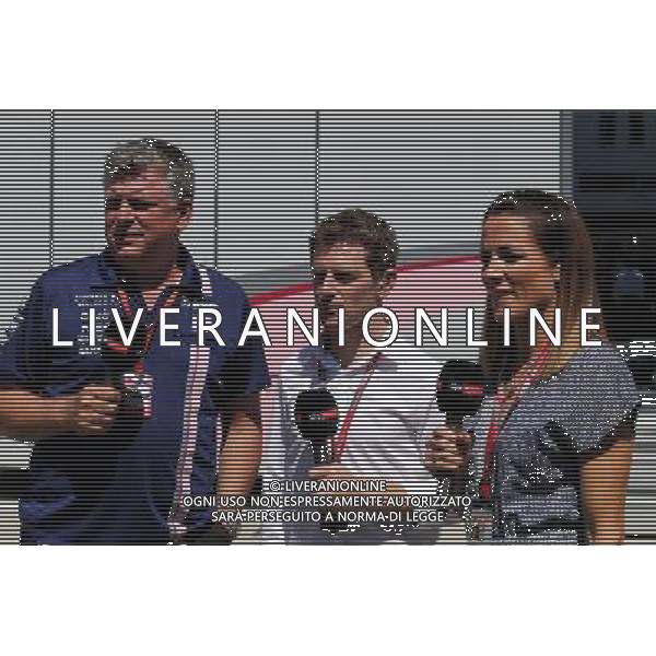 (L to R): Otmar Szafnauer (USA) Sahara Force India F1 Chief Operating Officer with Anthony Davidson (GBR) Sky Sports F1 and Natalie Pinkham (GBR) Sky Sports Presenter. 29.07.2017. Formula 1 World Championship, Rd 11, Hungarian Grand Prix, Budapest, Hungary, Qualifying Day. /AGENZIA ALDO LIVERANI SAS - ITALY ONLY - EDITORIAL USE ONLY - GP F1 UNGHERIA PROVE UFFICIALI QUALIFICHE 29/07/2017